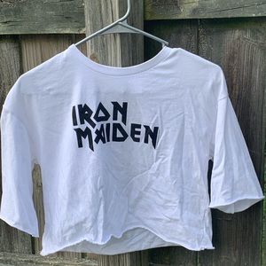H&M Iron Maiden crop top